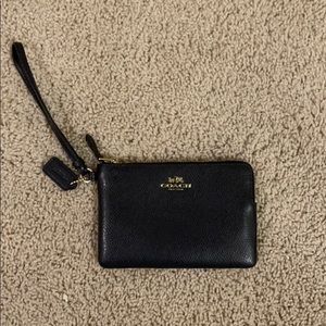 Navy blue coach wristlet